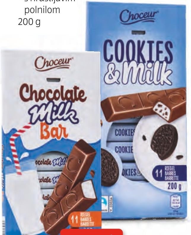 Choceur Zimske čokoladne palčke 200 g Akcija v trgovini Hofer