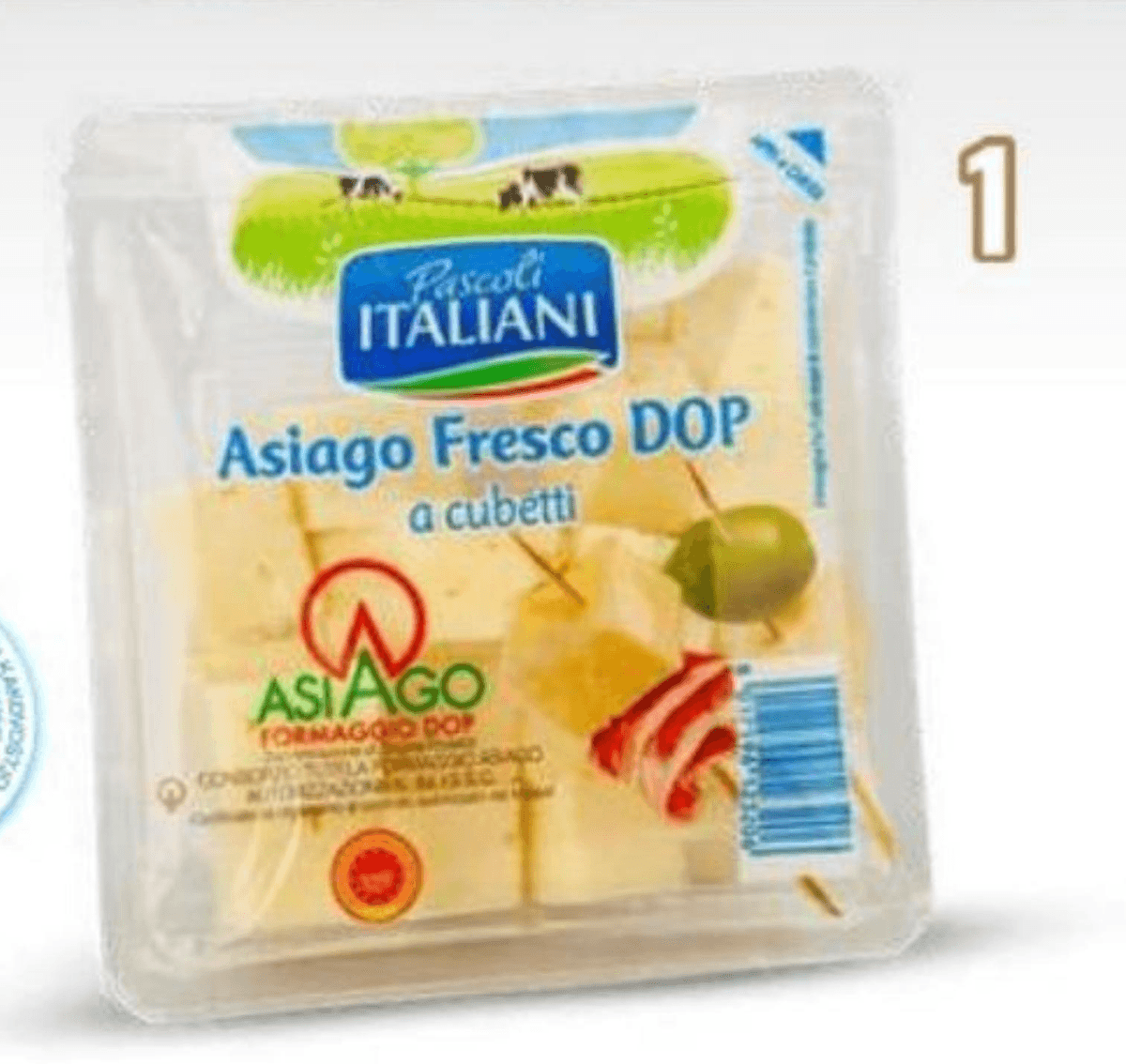 SIR ASIAGO DOP, KOCKE 200 g Italiani - Akcija v trgovini Eurospin