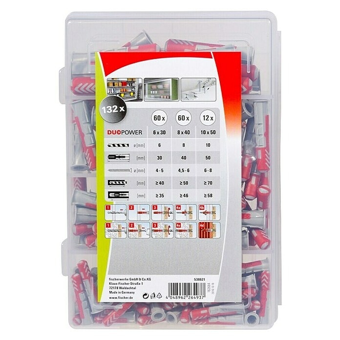 Set zidnih vložkov Fischer Duopower 132 kosov - Akcija v trgovini Merkur