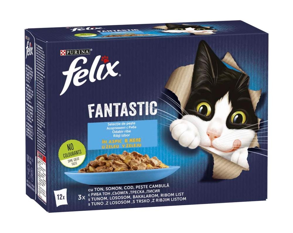Mokra hrana za mačke Felix Fantastic 12 x 85 g - Akcija v trgovini Tuš