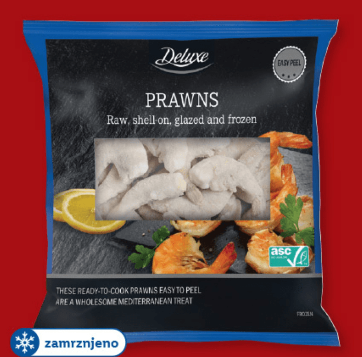 Deluxe Velike bele kozice 800 g - Akcija v trgovini Lidl