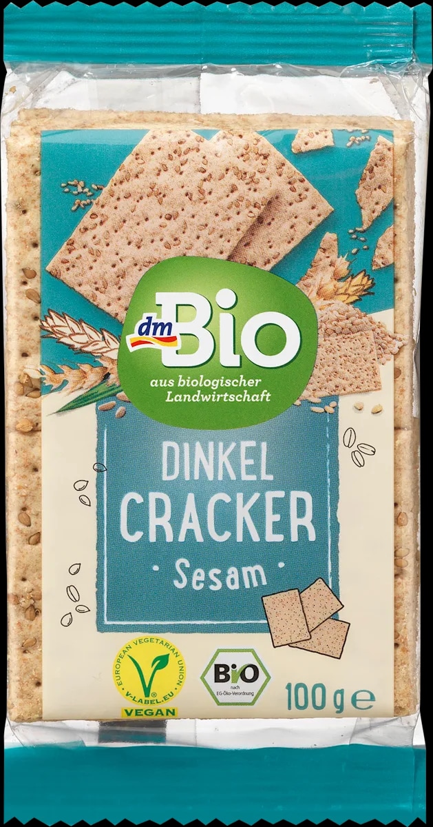 dmBio polnozrnati pirini krekerji 100 g - Akcija v trgovini Dm