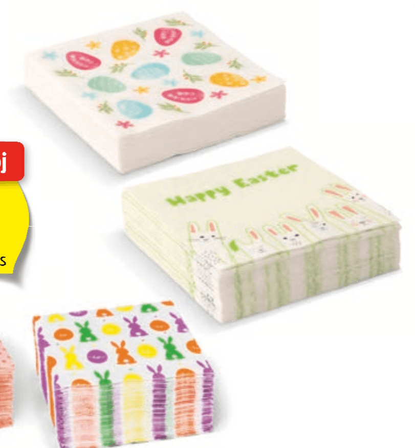 Kokett Serviete z velikonočnimi motivi 40 kosov - Akcija v trgovini Hofer