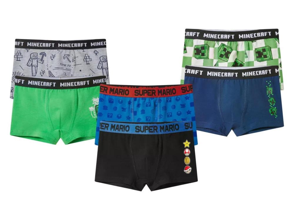 Otroške boksarice 2 kosa MINECRAFT / SUPER MARIO - Akcija v trgovini Lidl
