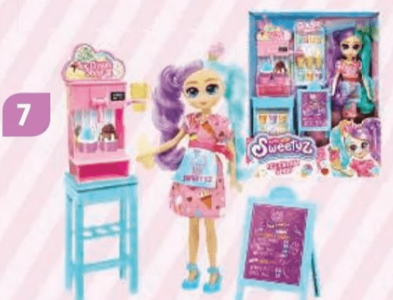 Slaščičarna igralni set s punčko Sweetyz - Akcija v trgovini Mueller