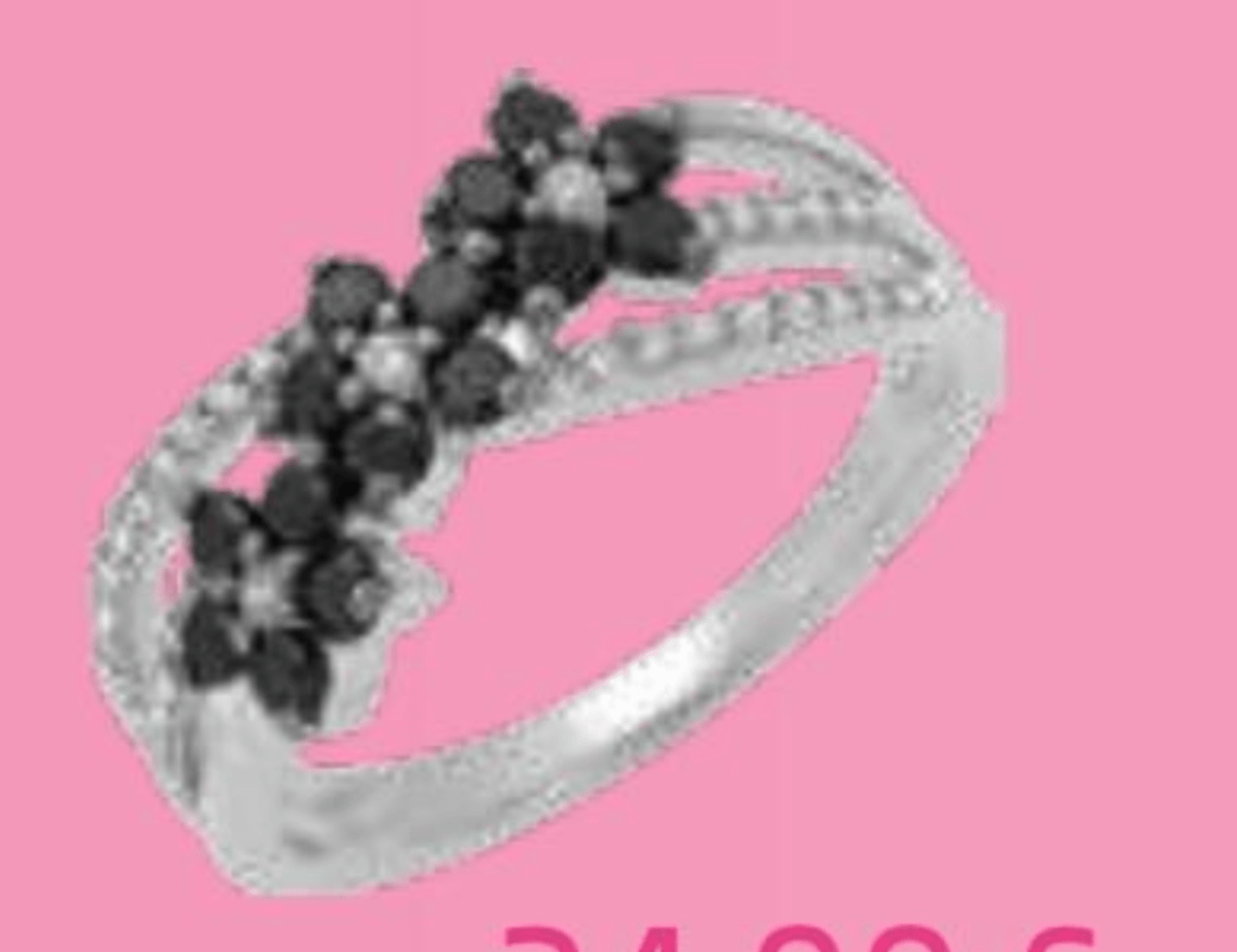 Prstan s črnimi cirkonijevimi oksidi - Akcija v trgovini E.Leclerc