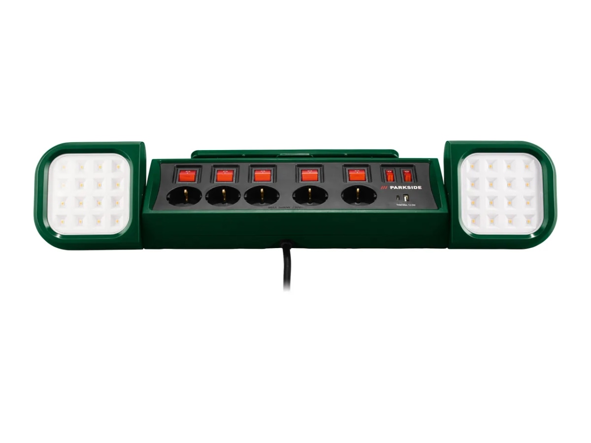 Parkside LED-delovna svetilka s podaljškom z vtičnicami - Akcija v trgovini Lidl
