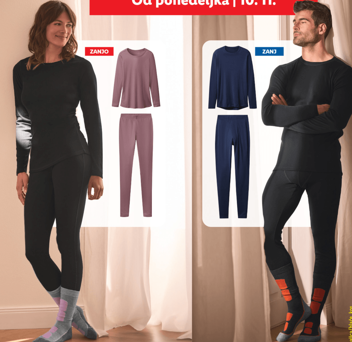 Esmara/Esmara MEN Termo spodnja majica/hlače - Akcija v trgovini Lidl