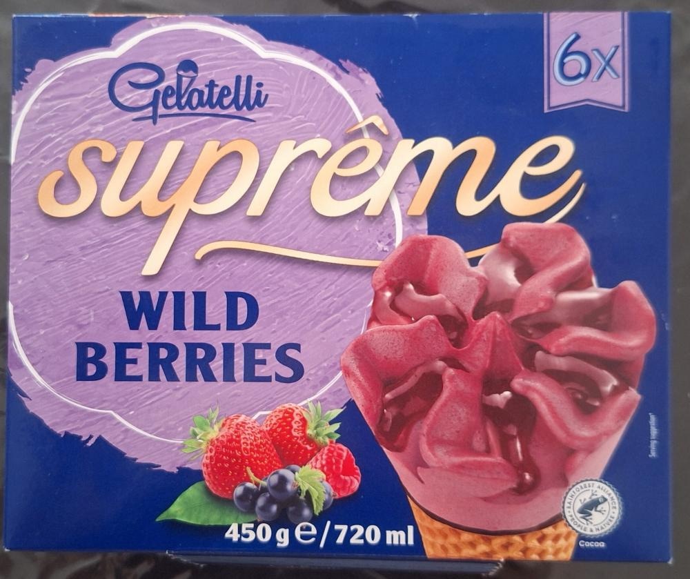 Gelatelli Korneti Supreme Wild Berries 6 x 120 ml - Akcija v trgovini Lidl