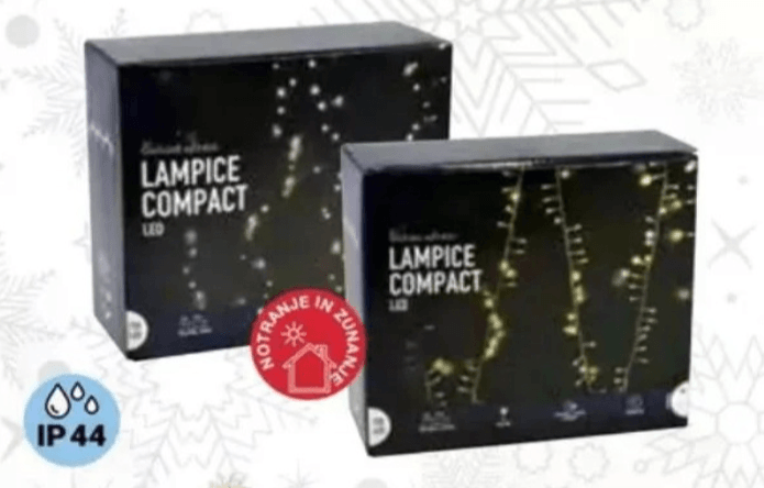 LED božične lučke COMPACT 750 L, 16 m - Akcija v trgovini Pevex