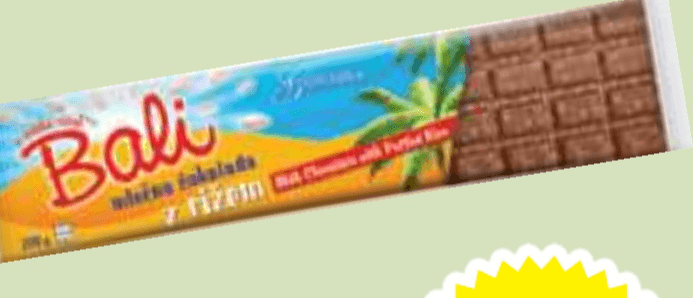 MLEČNA ČOKOLADA Z RIŽEM BALI 200 g - Akcija v trgovini E.Leclerc