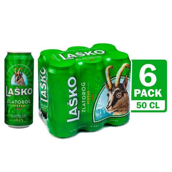 Pivo Laško Zlatorog 6 x 0,5 l - Akcija v trgovini Mercator