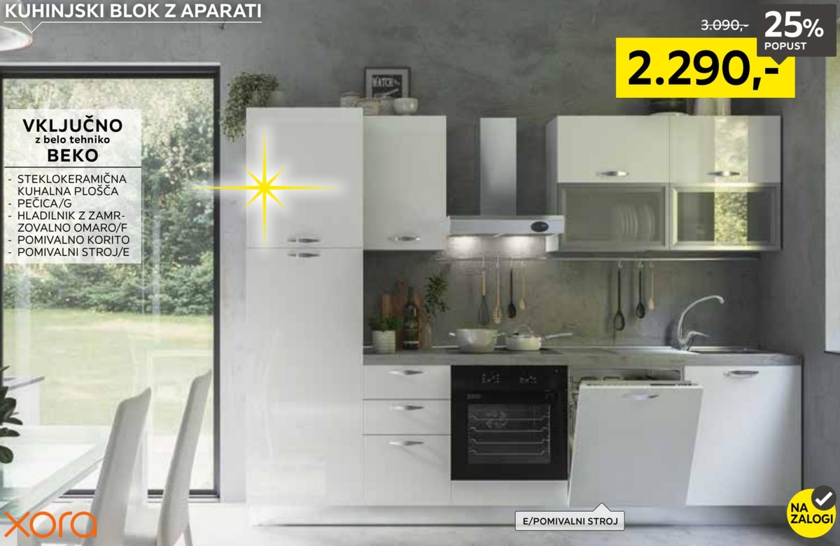 Kuhinjski blok z aparati - Akcija v trgovini Lesnina