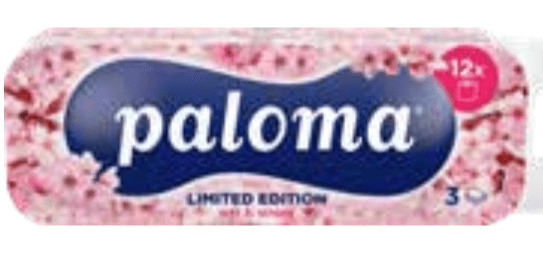 Toaletni papir Paloma Limited Edition 12/1 - Akcija v trgovini Tuš
