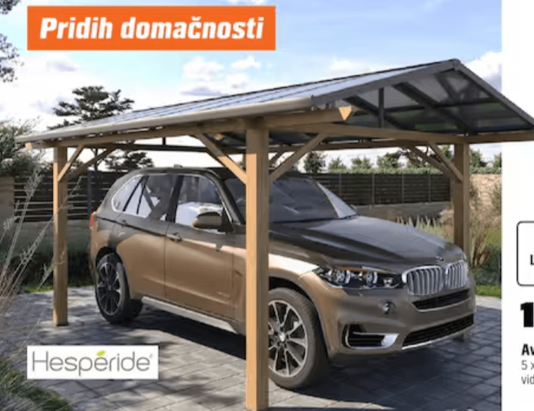 Avtomobilski nadstrešek Belize - Akcija v trgovini Obi