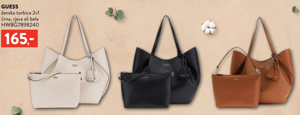 GUESS ženska torbica 2v1 - Akcija v trgovini Regal Shop