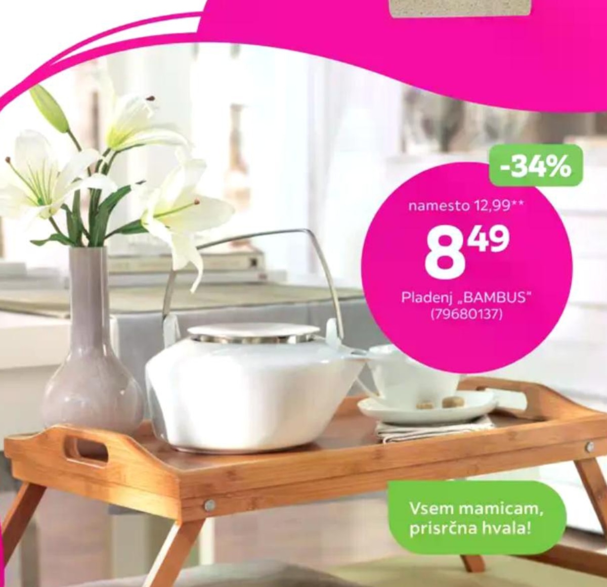 Pladenj „BAMBUS" - Akcija v trgovini Mömax
