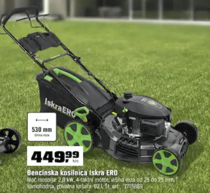 Bencinska kosilnica Iskra ERO - Akcija v trgovini Obi