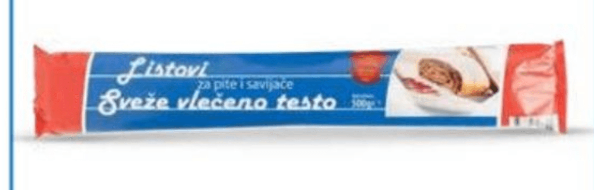 Sveže vlečeno testo 500 g Listovi - Akcija v trgovini Eurospin