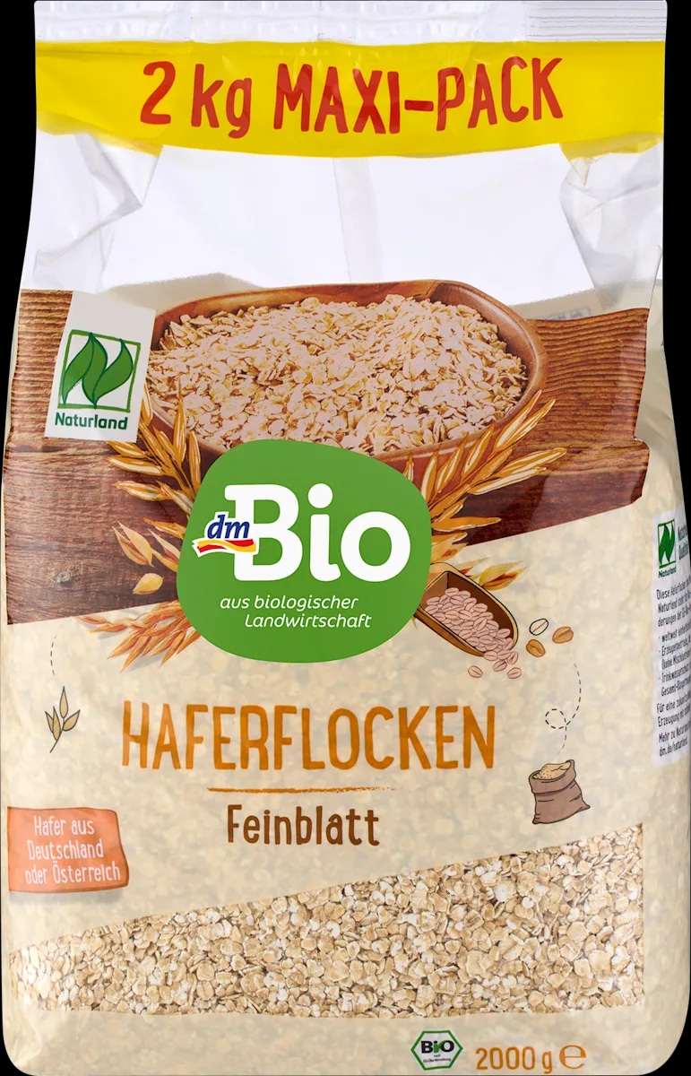 dmBio drobni polnozrnati ovseni kosmiči 2000 g - Akcija v trgovini Dm