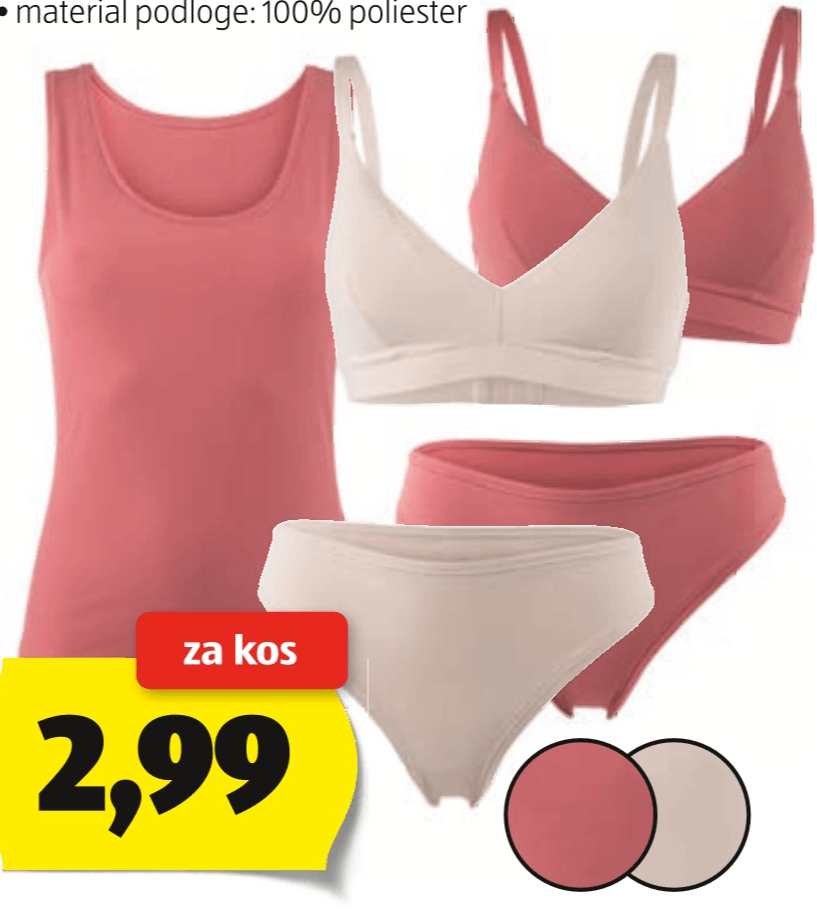Žensko spodnje perilo - Akcija v trgovini Hofer