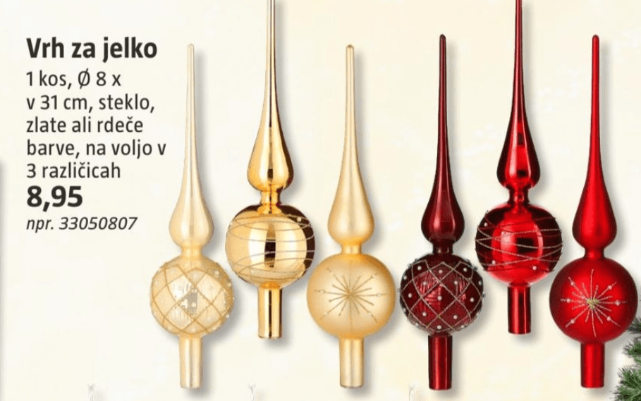 Vrh za jelko 1 kos - Akcija v trgovini Bauhaus