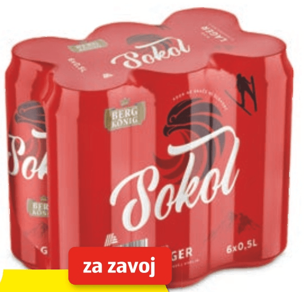 Bergkönig Svetlo pivo Sokol 6 x 0,5 l - Akcija v trgovini Hofer