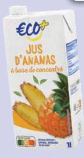 ANANASOV SOK 1 l Eco - Akcija v trgovini E.Leclerc
