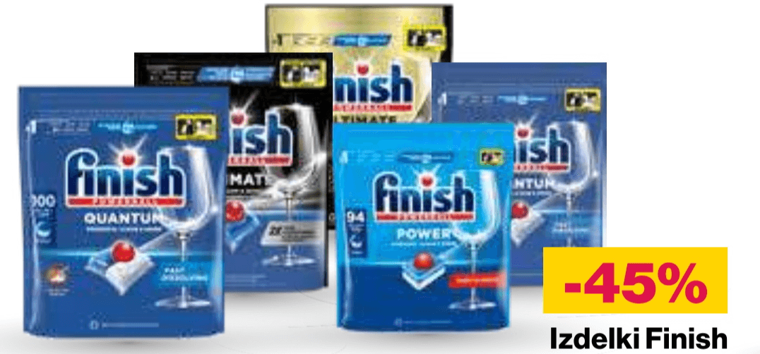 Izdelki Finish - Akcija v trgovini Mercator
