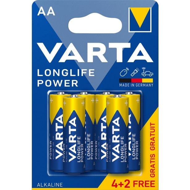 Varta Longlife baterije 4+2 FREE - Akcija v trgovini Tuš