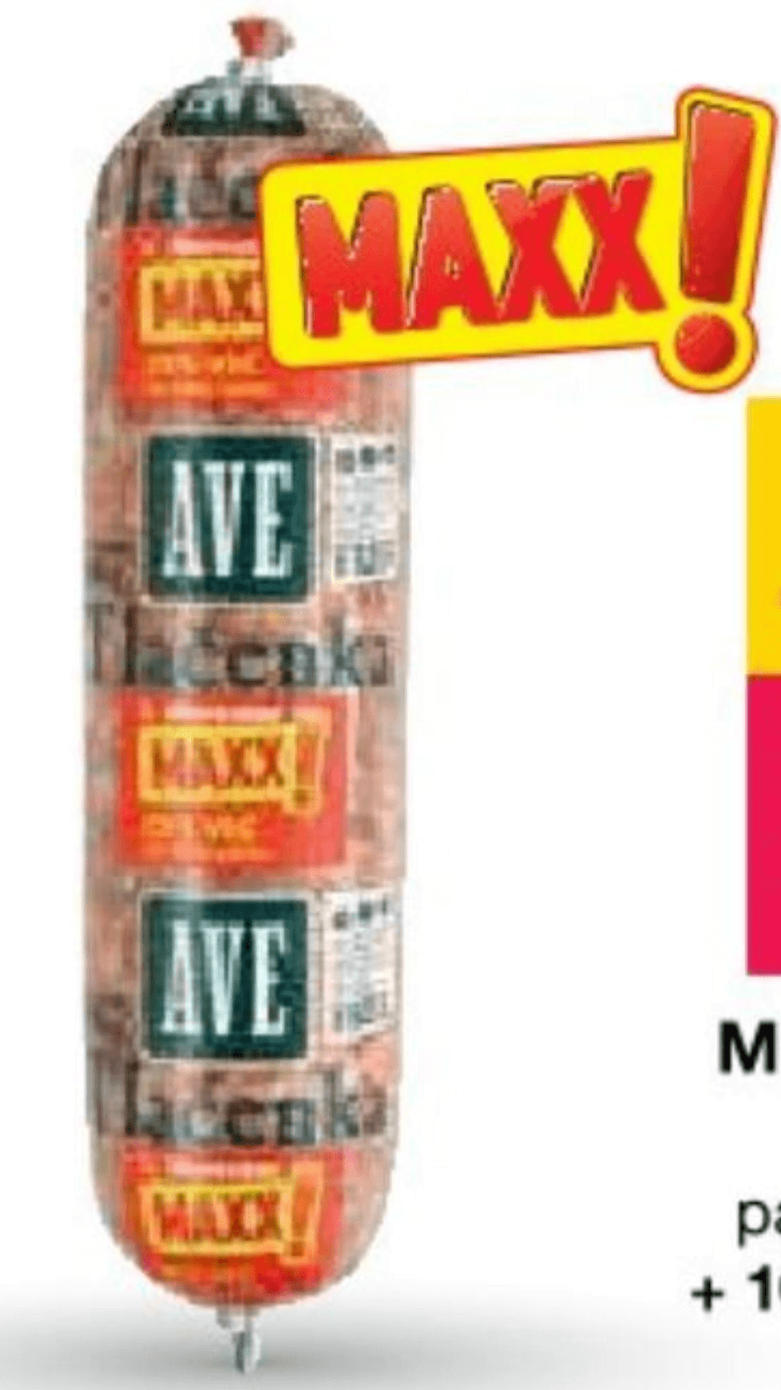 Mini tlačenka Ave Maxx 400 g + 100 g gratis - Akcija v trgovini Mercator