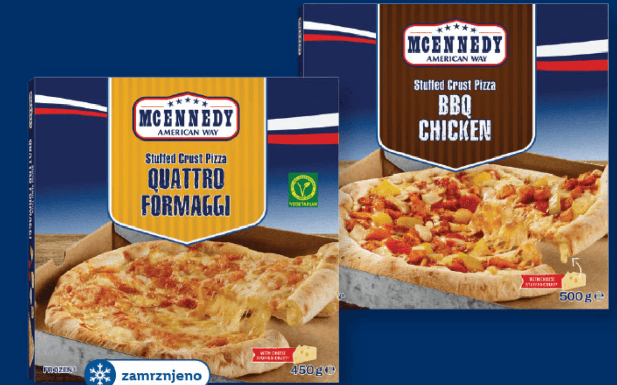 MCENNEDY Pica s polnjenim robom 450/500 g - Akcija v trgovini Lidl