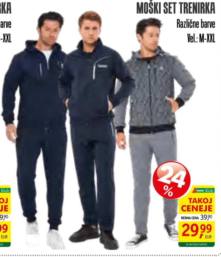 Moški set trenirka - Akcija v trgovini Jager