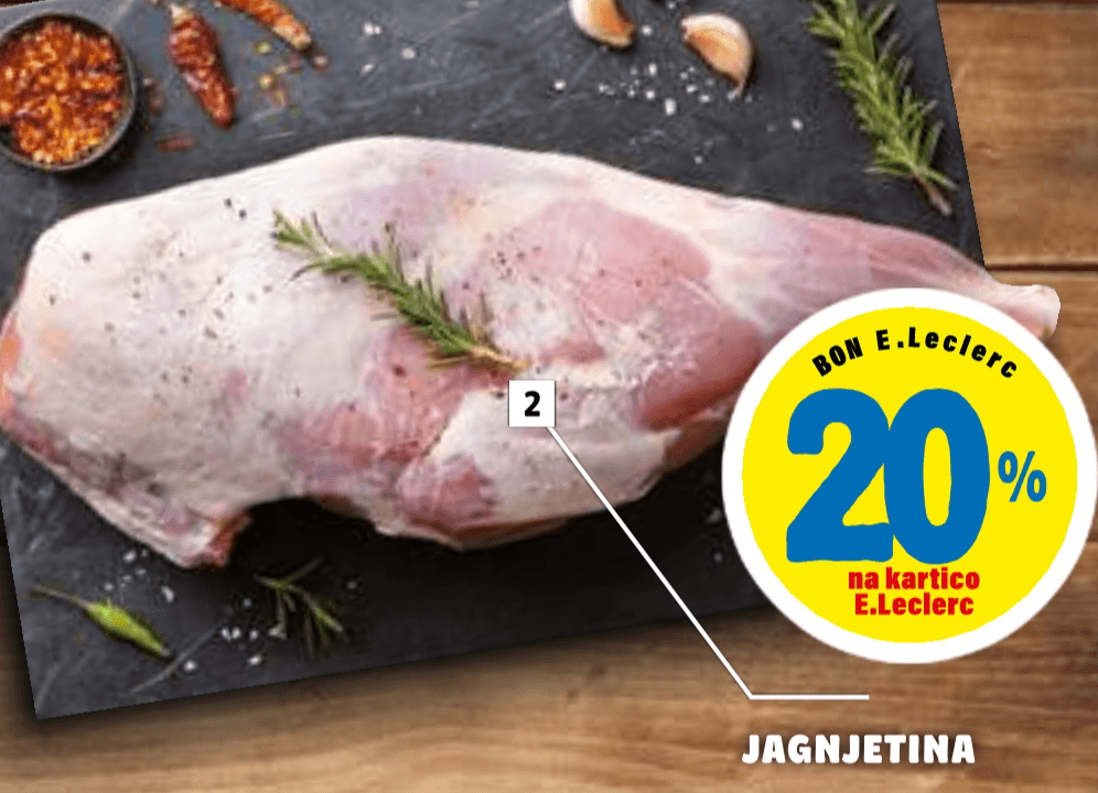 Jagnjetina - Akcija v trgovini E.Leclerc