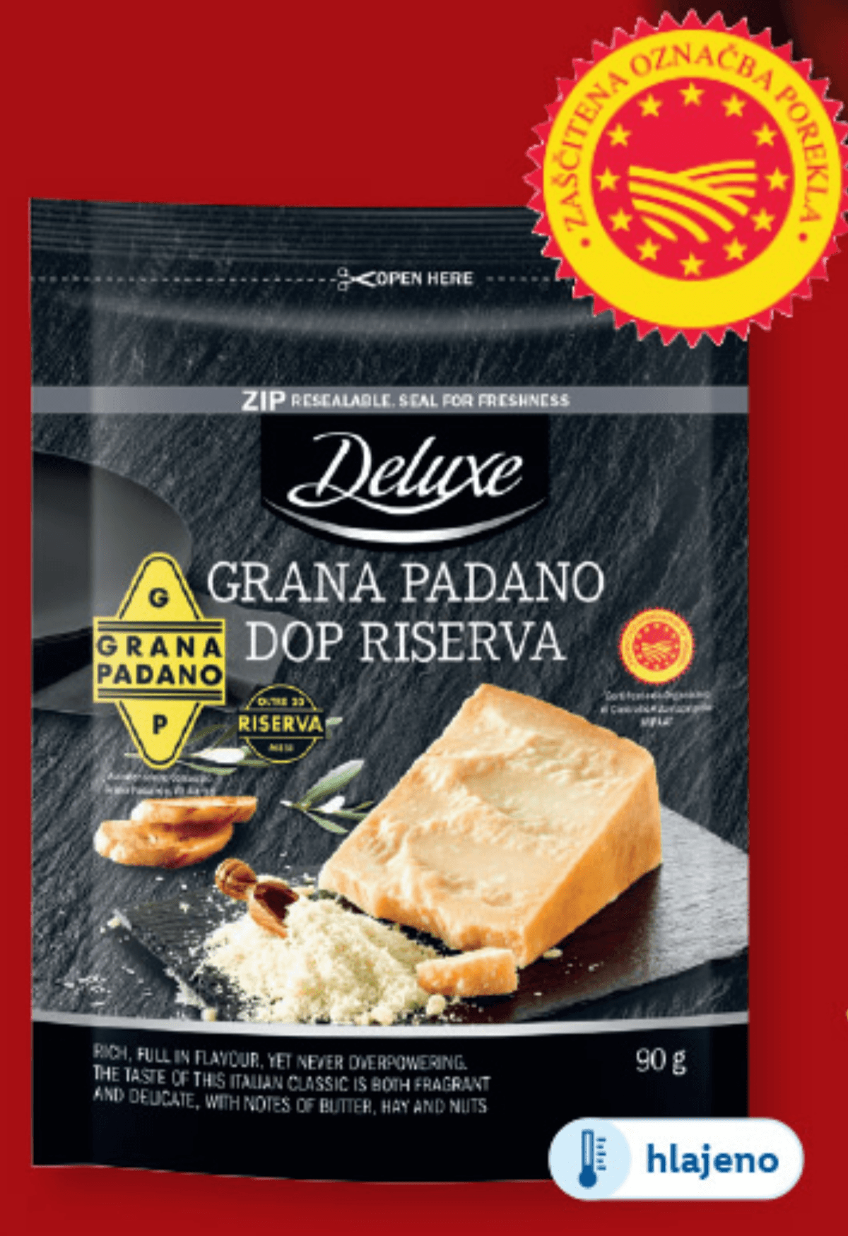 Deluxe Sir „Grana Padano DOP Riserva“ 90 g - Akcija v trgovini Lidl