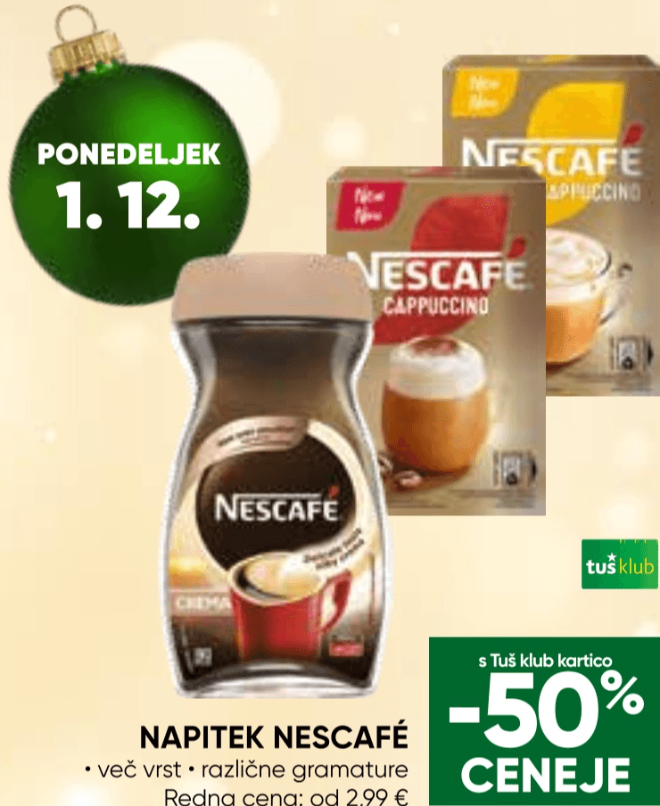 Napitek Nescafé - Akcija v trgovini Tuš