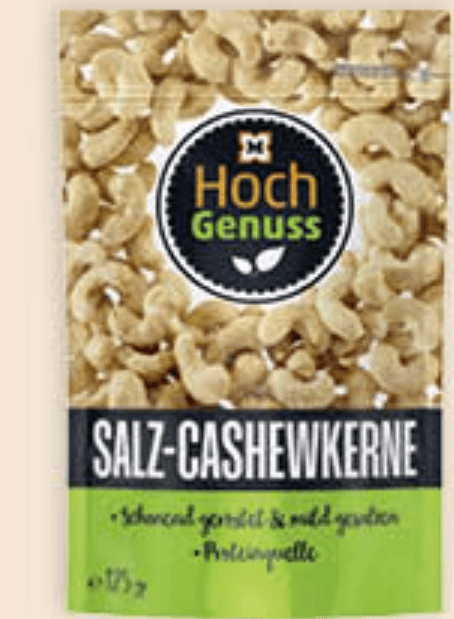 Cashewkerne Hoch Genuss - Akcija v trgovini Mueller
