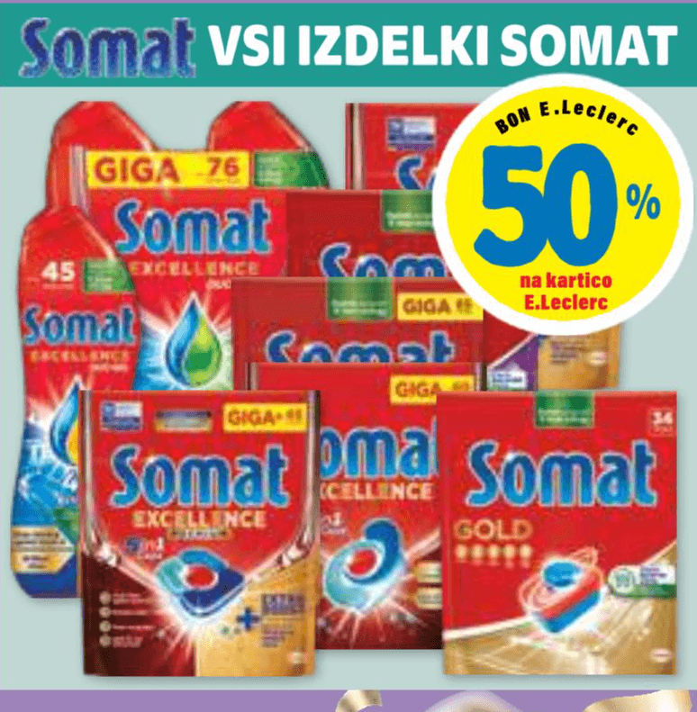 Vsi izdelki Somat - Akcija v trgovini E.Leclerc