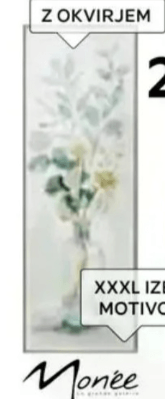 Monée Umetniška slika - Akcija v trgovini Lesnina