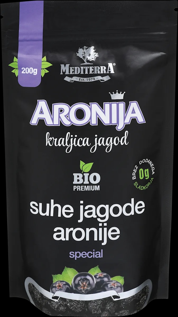 MEDITERRA Bio Special suhe jagode aronije 200 g - Akcija v trgovini Dm