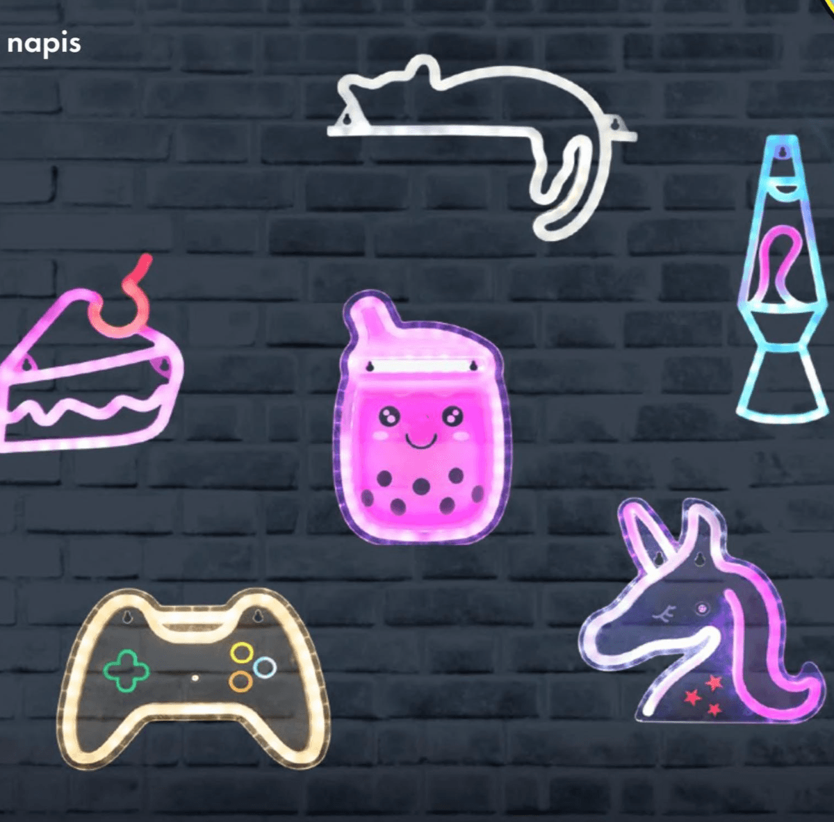 Mini-LED-neonski napis - Akcija v trgovini Tedi