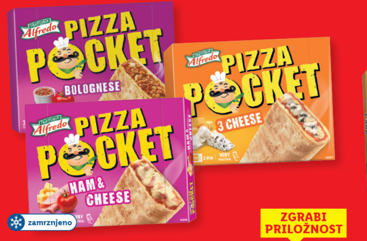Trattoria Alfredo pica žepki 3 x 120 g Akcija v trgovini Lidl