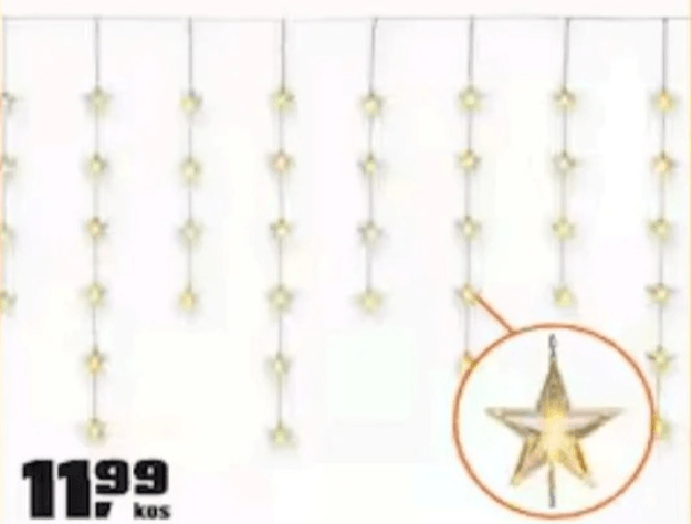 LED svetlobna zavesa - Akcija v trgovini Obi
