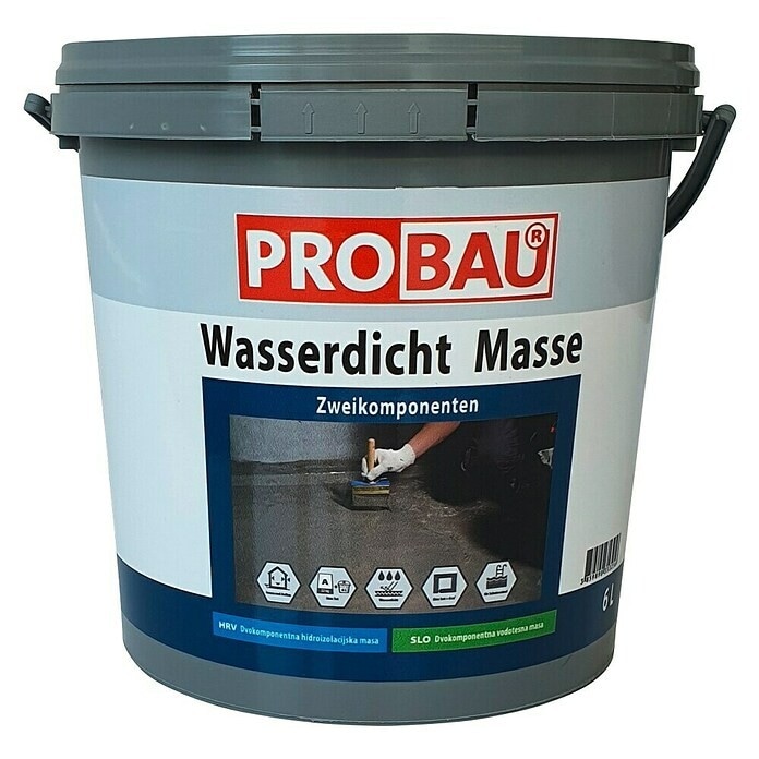 Hidroizolacija A + B komponente Probau Zweikomponenten Wasserdicht Masse 22 kg + 6 l - Akcija v trgovini Bauhaus