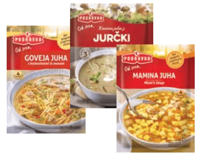 Podravka Bistre, kremne in bogate juhe - Akcija v trgovini Tuš
