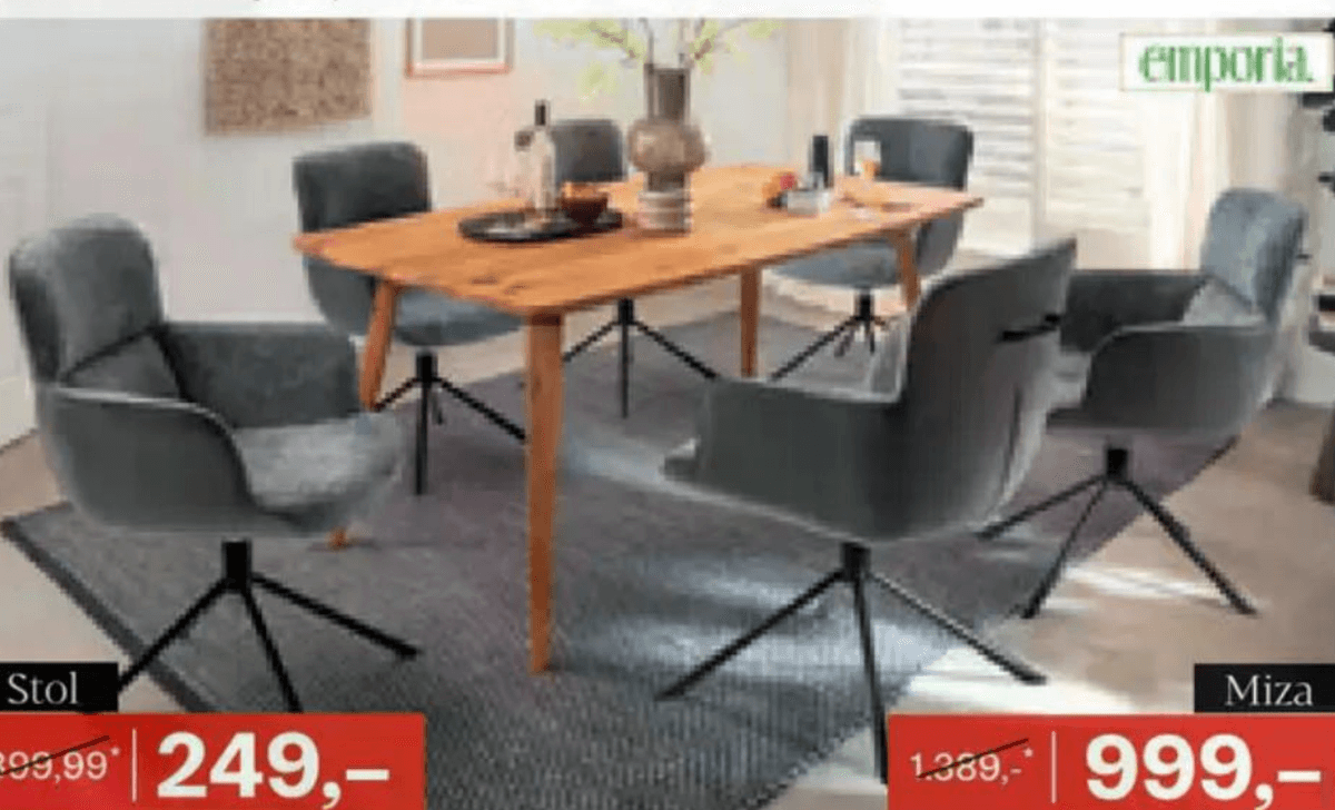 Miza emporia - Akcija v trgovini Rutar