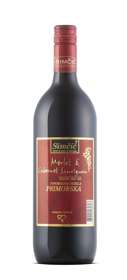 Vino Merlot Cabernet Sauvignon PGO 1 l Karol & Igor & Marijan Simčič Akcija v trgovini Spar
