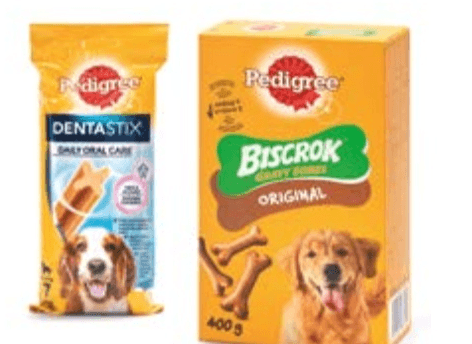 Priboljški za pse Pedigree 180, 400 ali 500 g - Akcija v trgovini Tuš