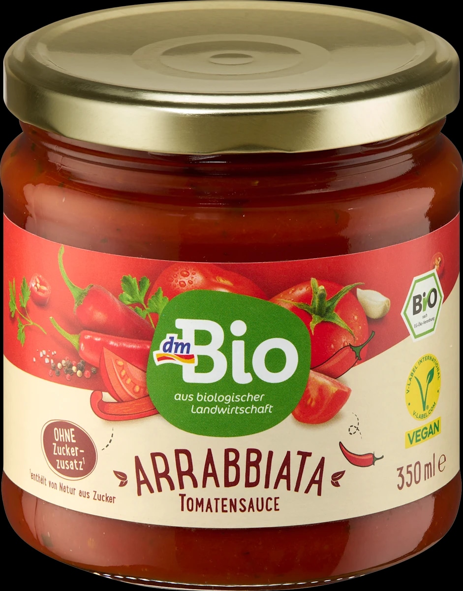 dmBio Arrabbiata paradižnikova omaka s čilijem 350 ml - Akcija v trgovini Dm