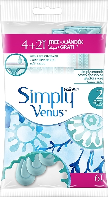 Gillette Venus Simply damske britvice 6 kosov - Akcija v trgovini Dm